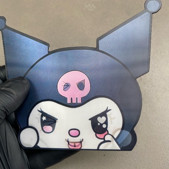 Sanrio Kuromi Hello Kitty 3D Lenticular Motion Car Sticker Decal Peeker - Picture 3 of 6